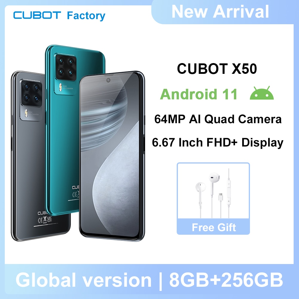 2021 Cubot X50 Ʈ  8GB + 256GB 64MP  ī޶ ..
